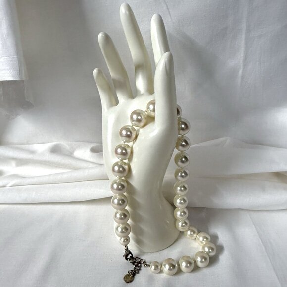 Charter Club Faux Pearl Hand Knotted 16" Choker Necklace - Picture 1 of 5
